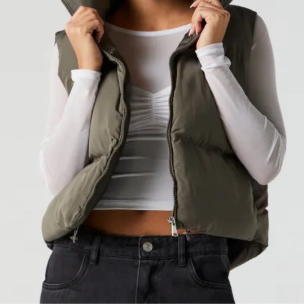 Thread & Supply Green Quilted Vest